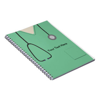 Cuaderno verde claro para enfermeras Médicas de ho