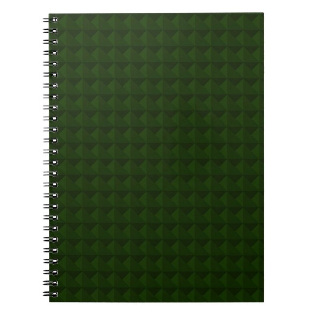 Cuaderno Verde conífero, sólido, geométrico. (Frente)