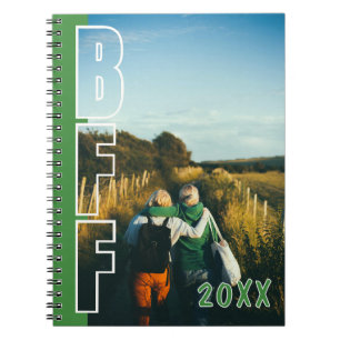 Cuaderno verde de ilusión fotográfica personalizad