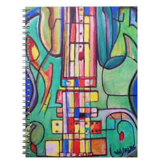 Cuaderno verde de la guitarra eléctrica por