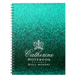 Cuaderno Verde de la multitud que brilla