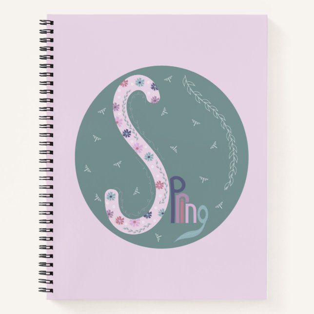 Cuaderno verde de la tarjeta de resorte (Anverso)