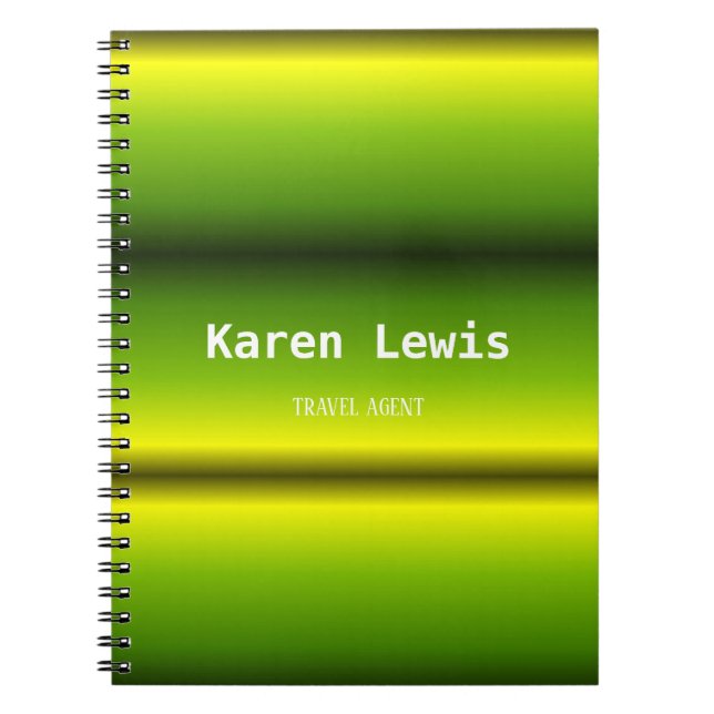 Cuaderno Verde degradado y amarillo (Frente)