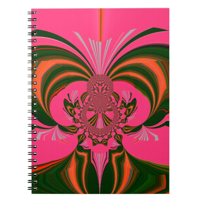 Cuaderno Verde dorado rojo rosado (Frente)