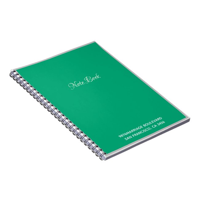 Cuaderno Verde Esmeralda  (Lado Derecho)
