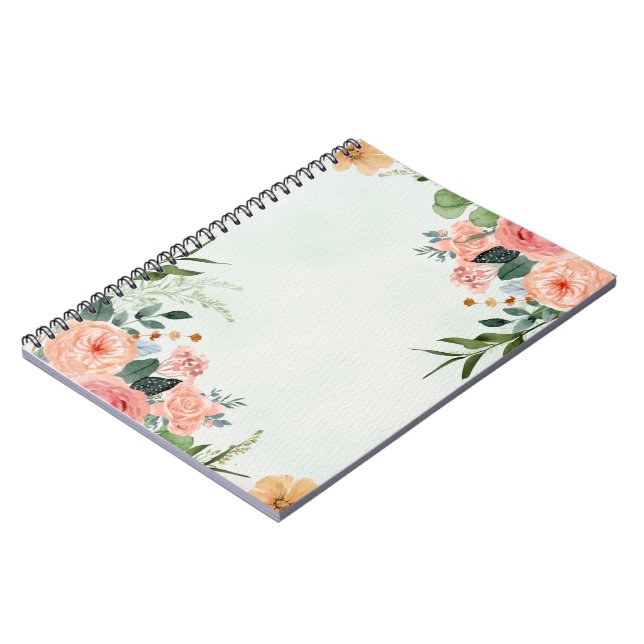 Cuaderno verde floral (Lado Izquierdo)