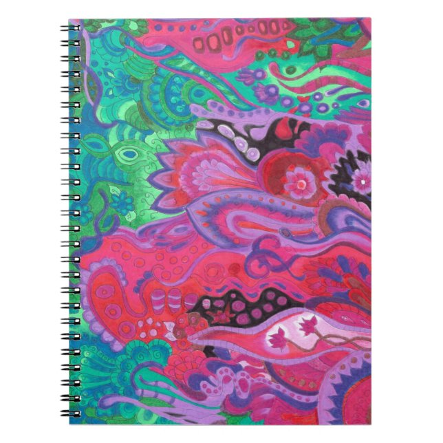 Cuaderno Verde interno de la violeta de jardín de (Frente)