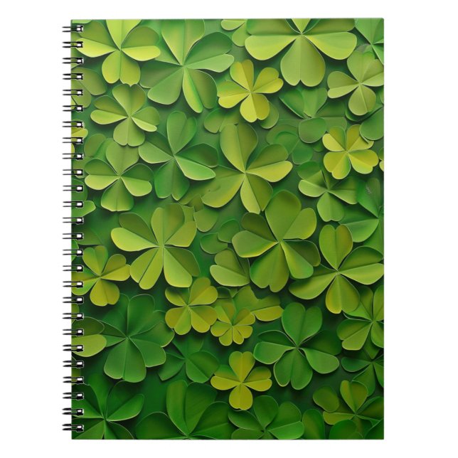 CUADERNO VERDE IRLANDA CELTIC CLOVER SHAMROCKS (Frente)