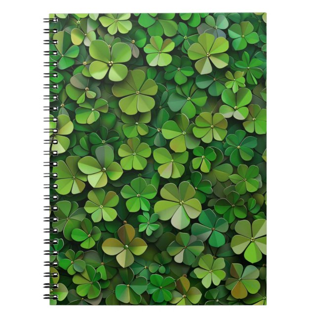 CUADERNO VERDE IRLANDA CELTIC CLOVER SHAMROCKS (Frente)