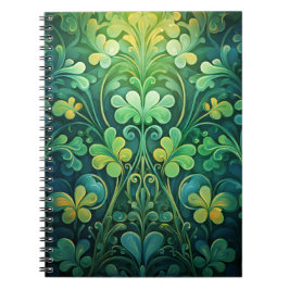 CUADERNO VERDE IRLANDA CELTIC CLOVER SHAMROCKS