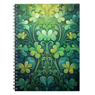 CUADERNO VERDE IRLANDA CELTIC CLOVER SHAMROCKS