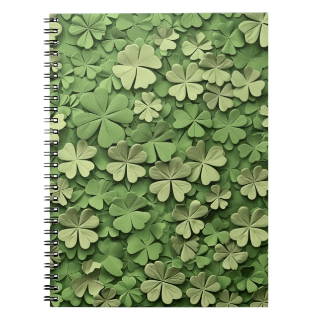 CUADERNO VERDE IRLANDA CELTIC CLOVER SHAMROCKS (Frente)