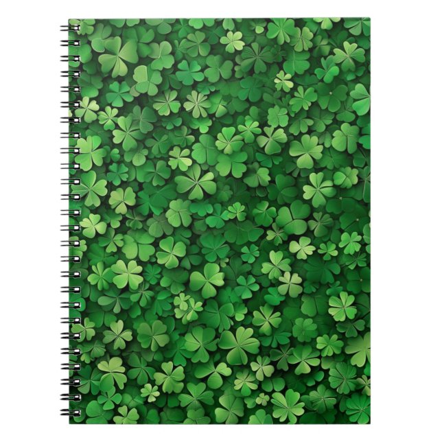 CUADERNO VERDE IRLANDA CELTIC CLOVER SHAMROCKS (Frente)