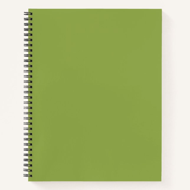 Cuaderno Verde lima moderado color sólido (Anverso)