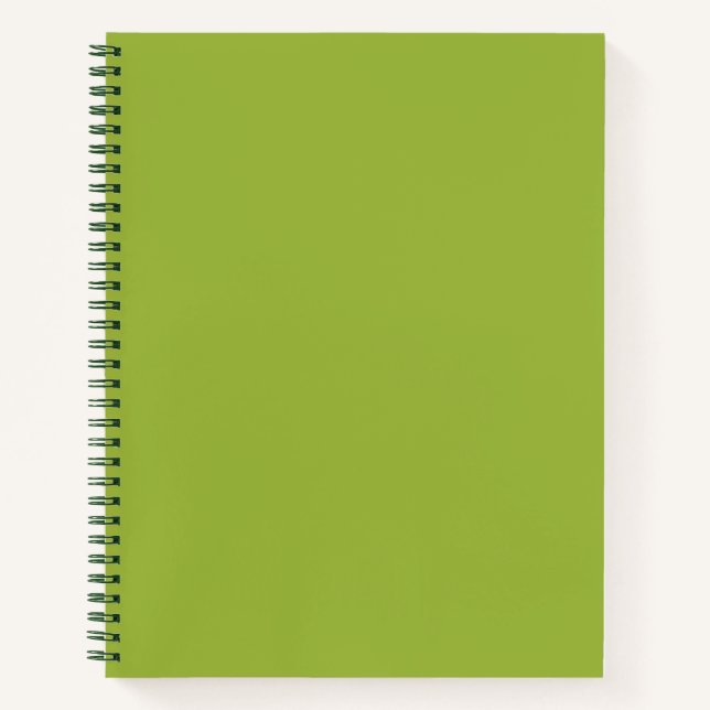 Cuaderno verde lima moderado (color sólido) verde amarillen (Anverso)