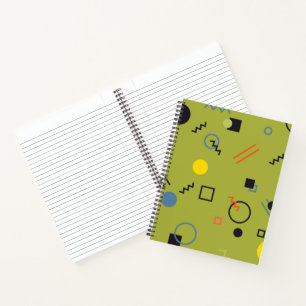 Cuaderno Verde, moderno, fresco, de moda, urbano,Patrón Mem