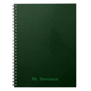 Cuaderno Verde oscuro texturado