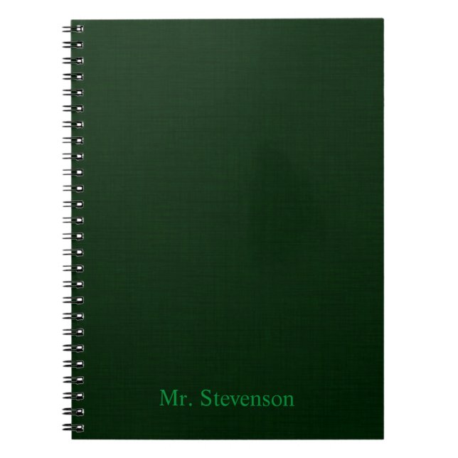 Cuaderno Verde oscuro texturado (Frente)