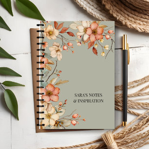 Cuaderno Verde otoñal personalizado