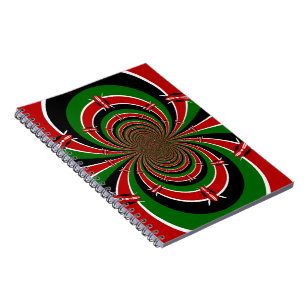 Cuaderno Verde Rojo Negro Kenia Hakuna Matata