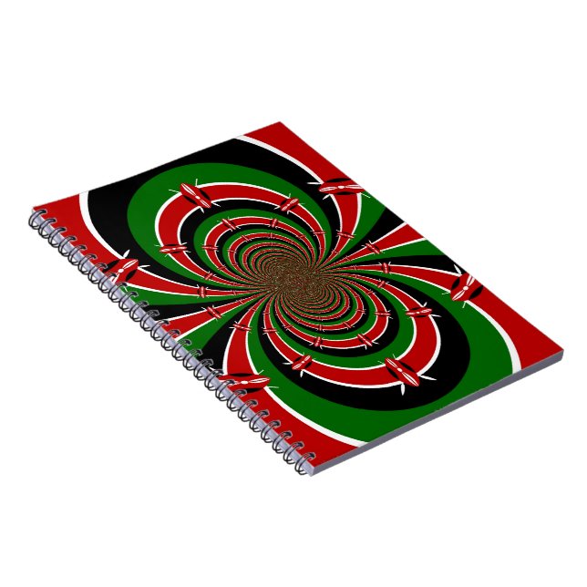 Cuaderno Verde Rojo Negro Kenia Hakuna Matata (Lado Derecho)