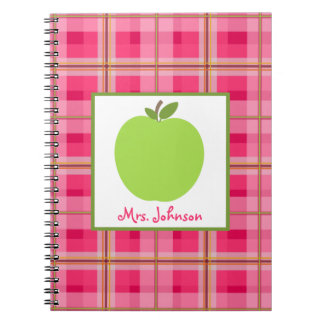 Cuaderno verde rosado del profesor de Paisley