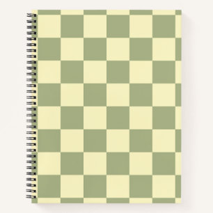 Cuaderno Verde Sage Polvoriento y Cuadro de Amarillo Manteq