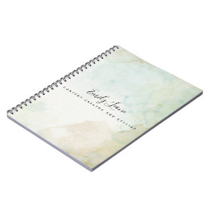 Cuaderno Verde Salvia Elegante Acuarela
