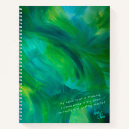 Cuaderno Verde SPWW con espiral verde envidiable y Verde az
