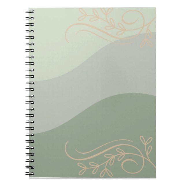 Cuaderno Verde Terroso con Acentos Dorados – Natur (Frente)
