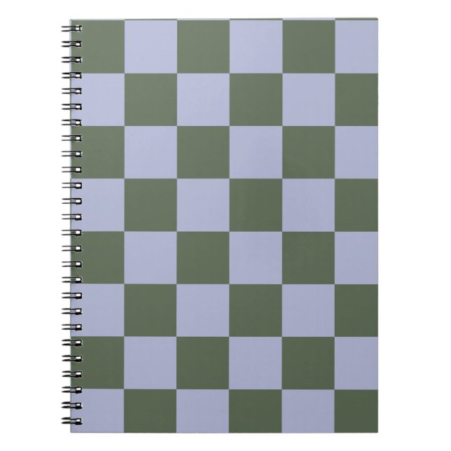 Cuaderno Verde y Azul a Cuadros (Frente)