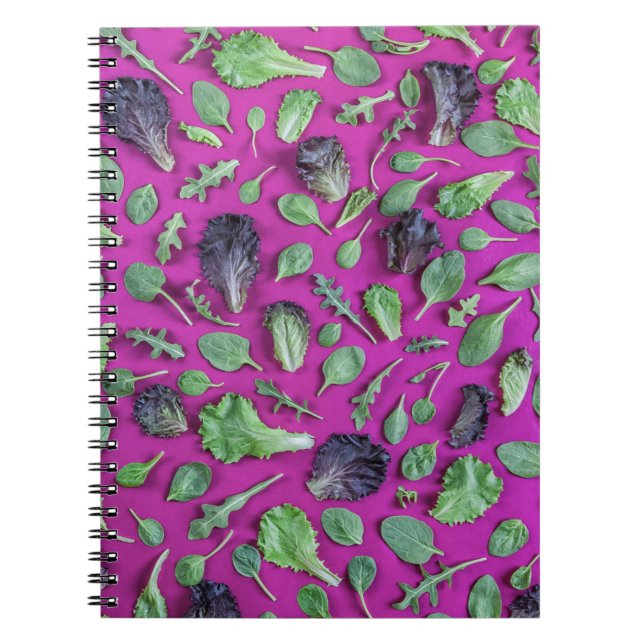 Cuaderno Verdes lechugas en morado (Frente)