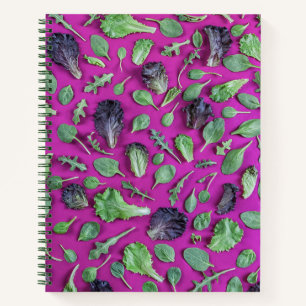 Cuaderno Verdes lechugas en morado