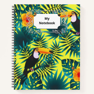 Cuaderno Verdor de verano Foliage de selva tropical
