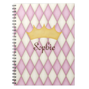 Cuaderno Verificación de Diamante Rosa Nombre Personalizado