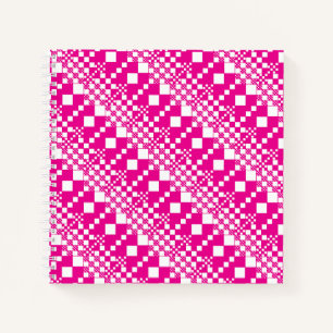 Cuaderno Verificado, verifica en magenta y blanco