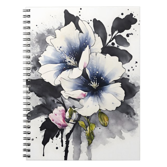 Cuaderno Veronica - Flores de acuarela (Frente)