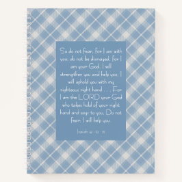 Cuaderno Versículo bíblico personalizable Isaías 41:10, 13