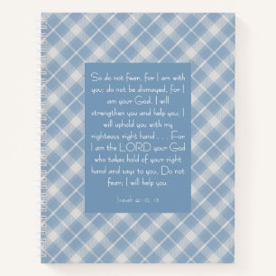 Cuaderno Versículo bíblico personalizable Isaías 41:10, 13
