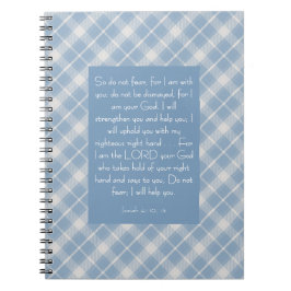 Cuaderno Versículo bíblico personalizable Isaías 41:10, 13