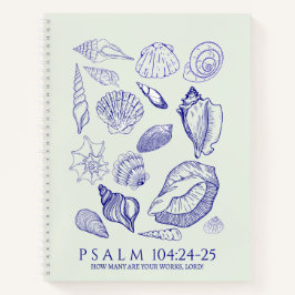 Cuaderno Versículo de la Biblia de concha marina