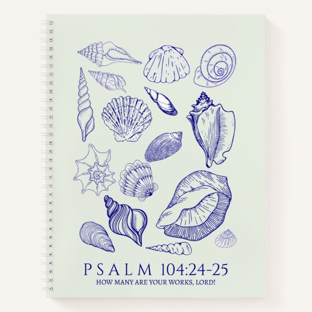 Cuaderno Versículo de la Biblia de concha marina (Anverso)