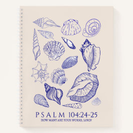 Cuaderno Versículo de la Biblia de conchas marinas