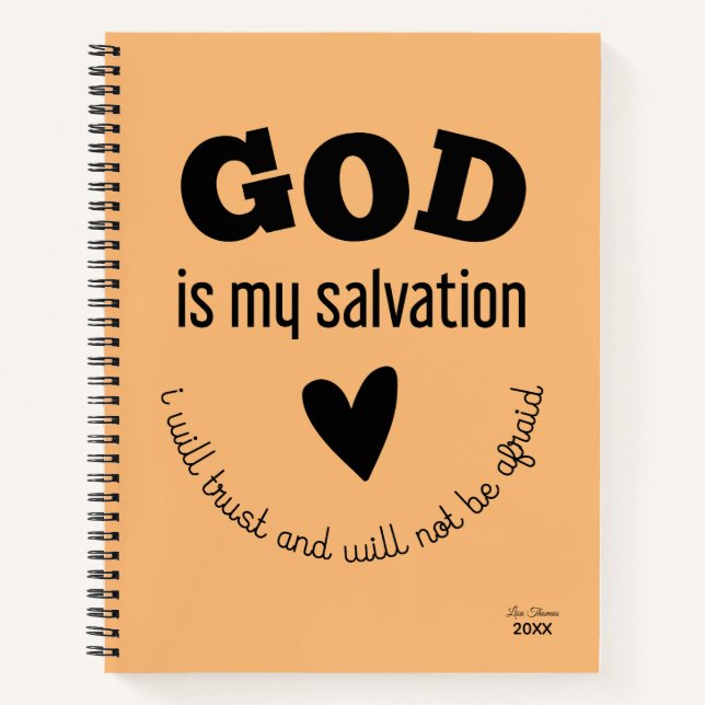 Cuaderno Versículo de la Biblia | Escritura de fe oración r (Anverso)