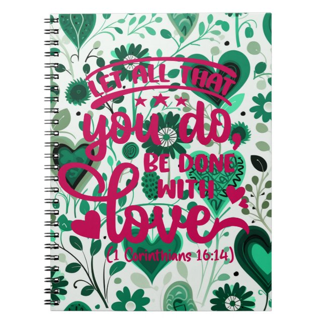Cuaderno Versículo del Día 1 Corintios 16:14 (Frente)
