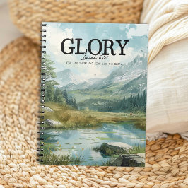 Cuaderno Versículo inspirador de la Biblia Isaías 60:1 Lago