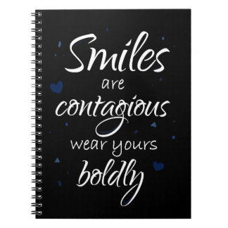 Cuaderno versión oscura de sonrisas contagiosas