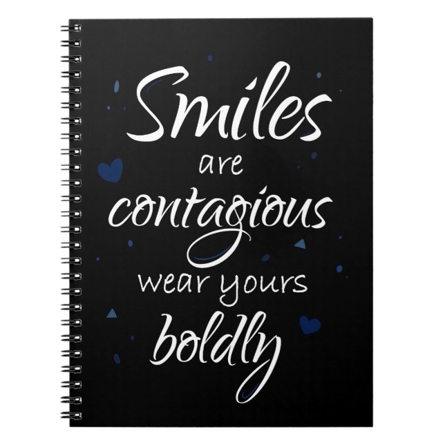 Cuaderno versión oscura de sonrisas contagiosas (Frente)