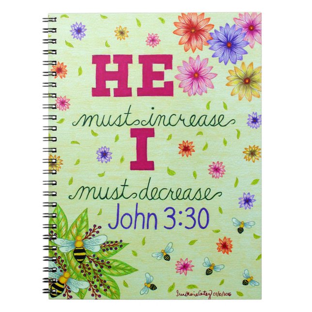 Cuaderno Verso floral delicado de la biblia de la (Frente)