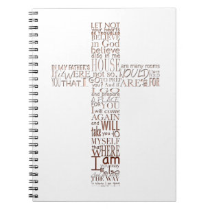 Cuaderno Versos de la Biblia de John 14 Comunicado de cobre